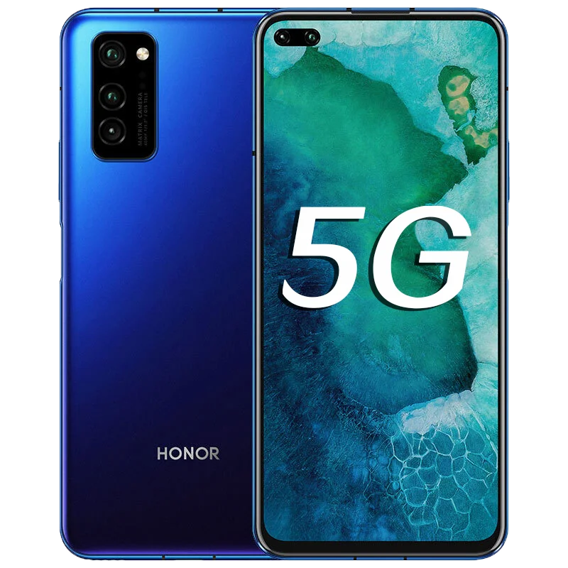 8gb 128gb blue Honor V30, 5G, смартфон, Android 10,0, Kirin 990, 6,57 дюймов, FHD, 2400X1080, 8 Гб ram, 128 ГБ rom, 40.0MP, 5 камер, отпечаток пальца - Цвет: 8gb 128gb blue