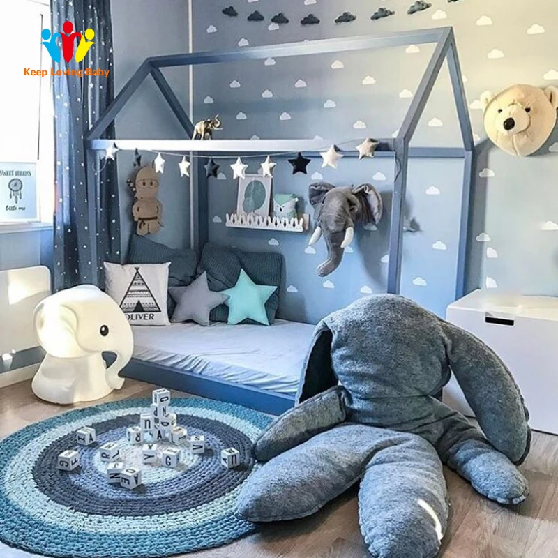 Супер большой серый кролик смягчающая подушка для ребенка детские игрушки для сна Детская фотография Реквизит домашний декор дропшиппинг