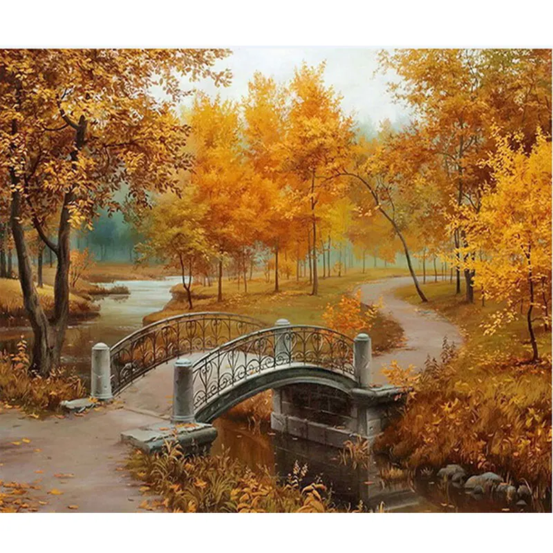 

DIY Diamond Painting 5D Cross Stitch Full Diamond Mosaic Needlework Villa Landcape Diamond Embroidery Home Decor Christmas Gift