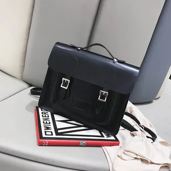 

2020 new retro college style shoulder female fashion wild shoulder bag female backpack big bag female bag PU Cover
