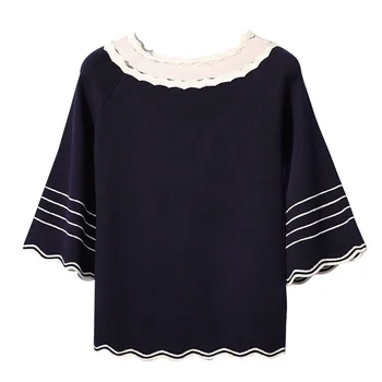 

5xl plus big size latest women spring autumn summer 2020 feminina thin mesh stitch knit sweaters female A5379