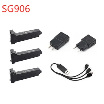 

Original 7.4V 2800mAh Lipo Battery for SG906 GPS Four-axis Quadcopter Spare Parts 7.4v RC Camera Drone Battery and Charger Set