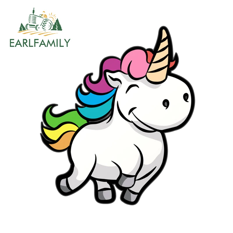 EARLFAMILY 13 см x 11 5 для единорога мотоцикла автомобиля наклейки холодильника