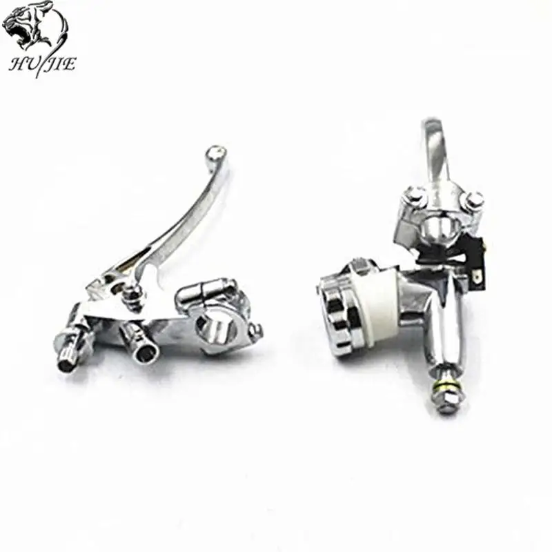 

7/8" 22mm Chrome Motorcycle Handlebar Brake Master Cylinder Clutch Lever Reservoir For yamaha honda suzuki kawasaki