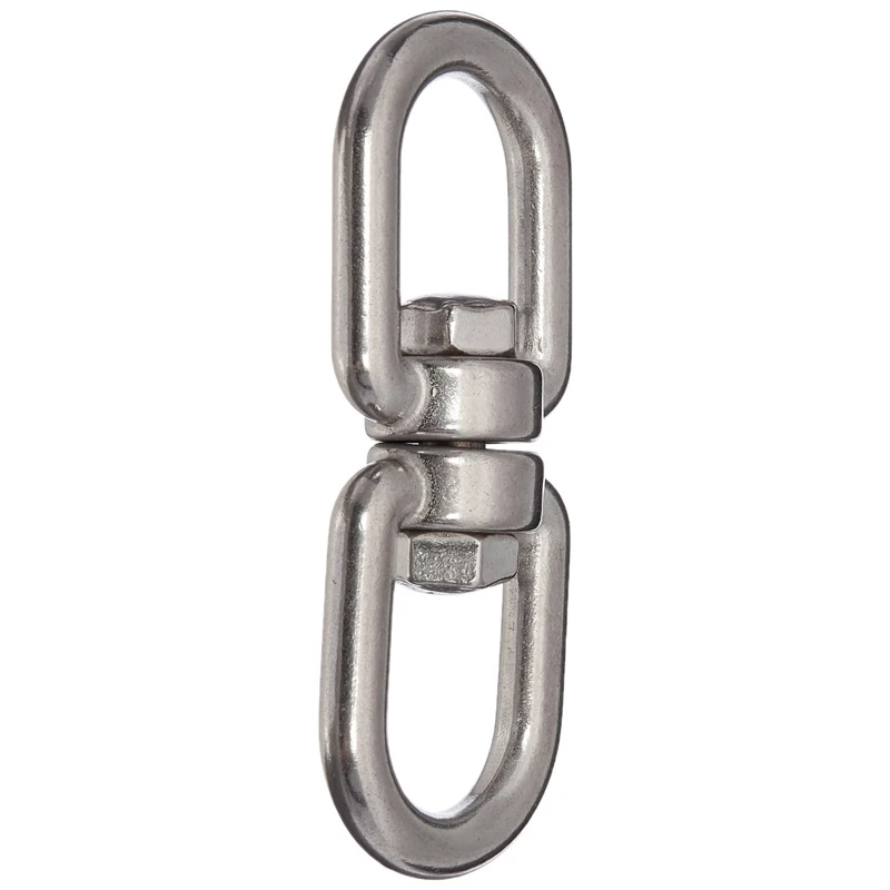 

Marine Mooring 1/4" Eye to Eye Swivel 304 Stainless Steel Silver Tone