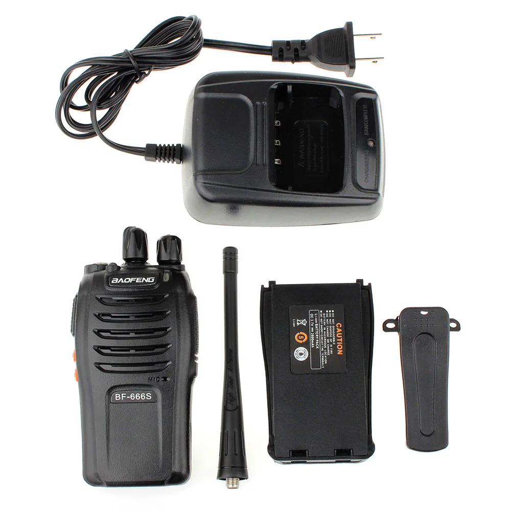 2 шт./лот baofeng BF-666S портативная двухканальная рация 16CH UHF 400-470MHz Comunicador передатчик приемопередатчик