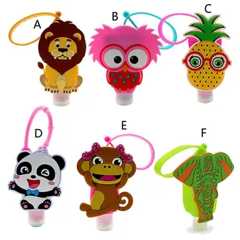 

Kids 30ml Empty Travel Bottle Hand Sanitizer Holder with Silicone Case Container 667D