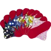 reusable cloth pads for periods, red micro-fleece inner menstrual pad with wings, 4 sizes women sanitary day and night pads 2