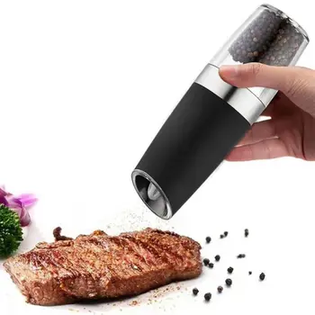 

Gravity Induction Electric Pepper Grinder Sea Salt Spice Mill Household Ceramic Rotor Adjustable Roughness Home Kitchen Tool