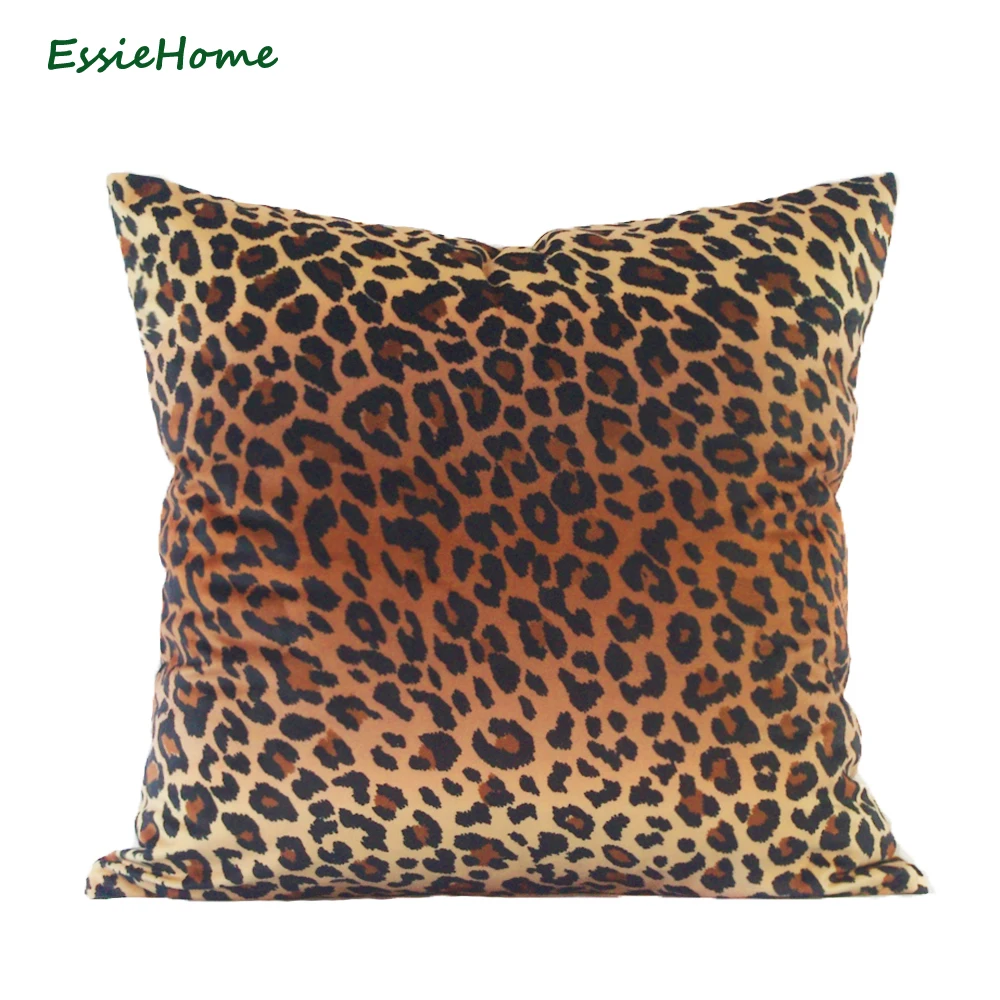 Leopard Pillow Living Room Velvet Cushion Cover Velvet Pillow Case