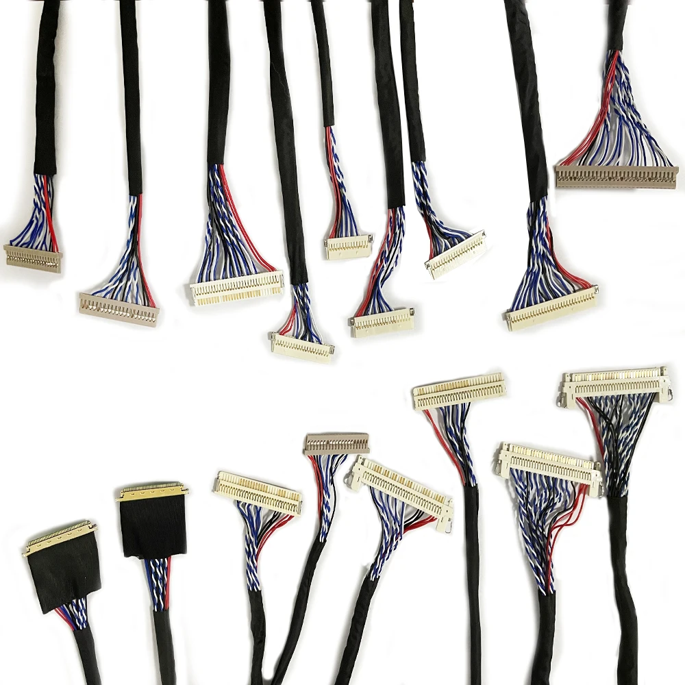 17pcs lvds cable kit 20p 30p 40p 1ch/2ch 6bit/8bit common use for 10-27 inch screen 60 hz LCD 25cm | Компьютеры и офис