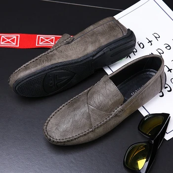 

informales casuales black slipon men mens mens leather hombre casual Sneakers cuero hot sapato on de Breathable for causal slip