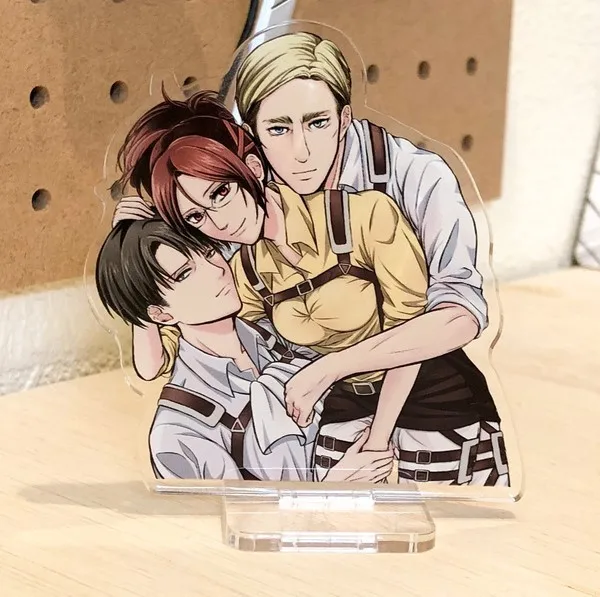 

Attack on Titan Fashion Stand Figure Model Plate Desk Decor Anime Cartoon Toys Arlert Cosplay Erwin Smith Levi Ackerman Armin