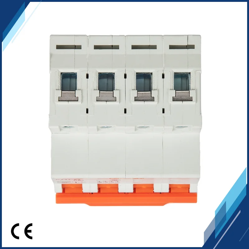 4P бытовой выключатель MCB 415VAC 10A 16A 20A 25A 32A 40A 50A 63A основной выключатель функция небольшой автоматический выключатель CE одобрено