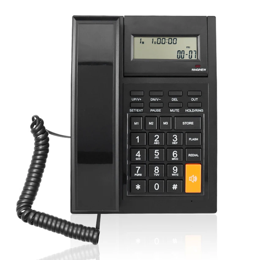 Office Phone Corded Phone Home Speakerphone and Caller ID/Call Waiting Black 