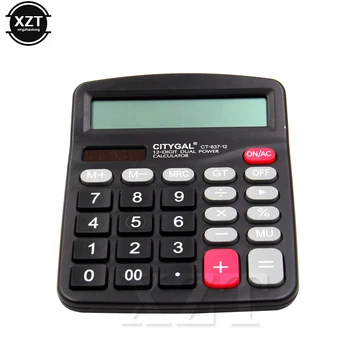 

12-Digit Display Scientific Calculator Solar Battery Dual Power Large Display Office Desktop Calculator