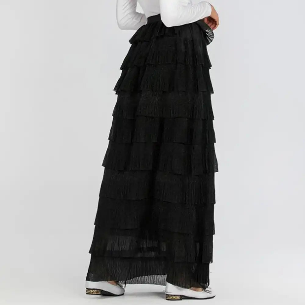 frill maxi skirt