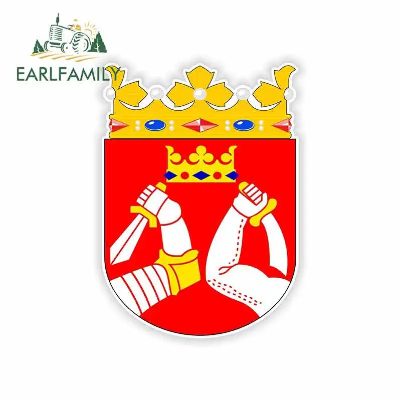 

EARLFAMILY 13cm x 9.2cm for Karelia Logo Car Stickers JDM Vinyl Air Conditioner RV VAN Fine Decal Car Accessories Graphics