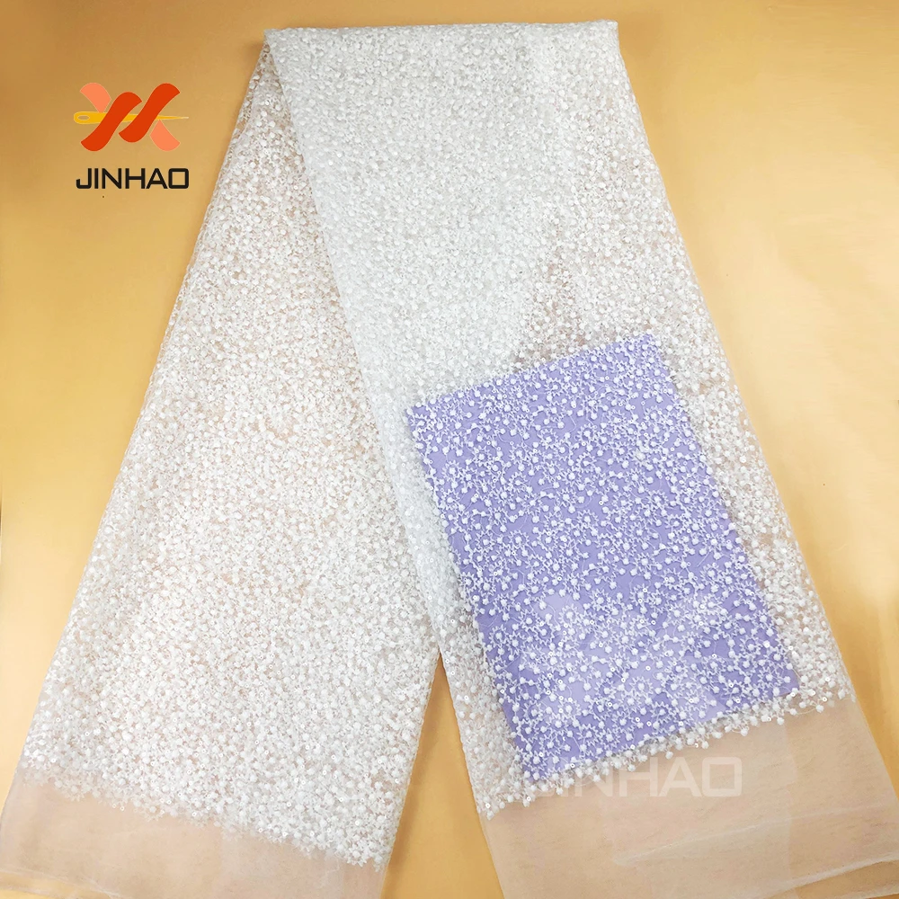 5 ярдов блесток ткань вышивки оптом белый молочный шелк блесток свадебные ткани африканские женские блесток кружева ткани для платьев