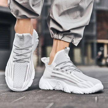 

Casual Shoes Men Mesh breathable male Shoes Lace-up Low Top Sneakers Summer design Black White Men Shoes Tenis Masculino