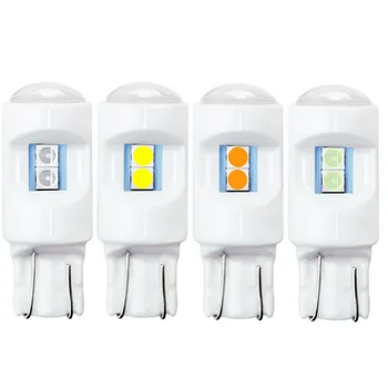 

T10 W5W NEW Ceramic Super Bright 3030 LED Bulb Car Interior Reading Dome Lamp Auto Wedge Parking Light White Red Yellow Blue