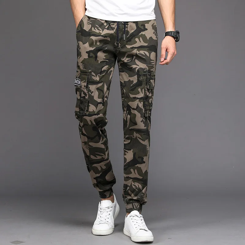 

2018 Brand Joggers Casual Multi Pocket Cargo Pants Men Camo Trousers Military Style Army Camouflage Pants Mens Streetwear