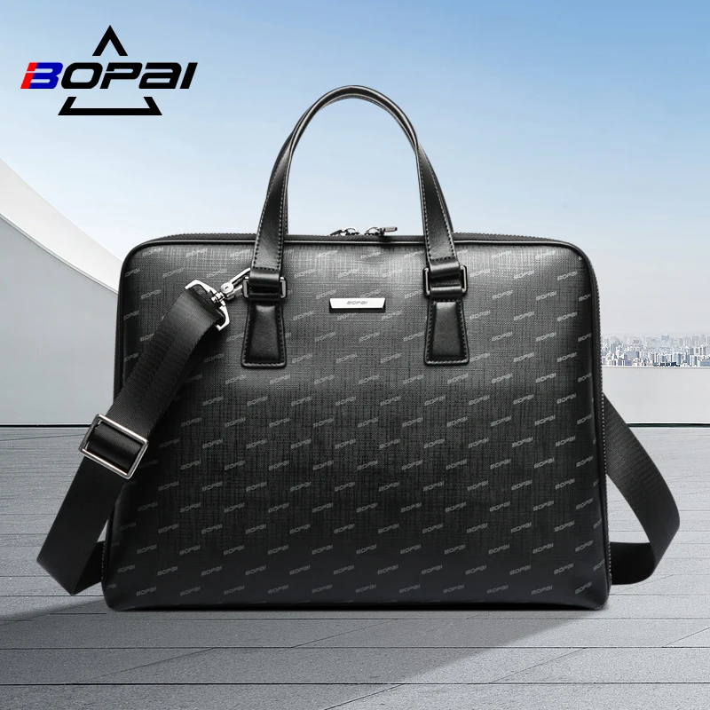 BOPAI Briefcases For Men Casual 15 Inch Laptop Handbags Large Capacity Cross Body Messenger Shoulder Bags Male Short Trip Tote BOPAI Briefcases For Men Casual 15 Inch Laptop Handbags Large Capacity Cross Body Messenger Shoulder Bags Male Short Trip Tote