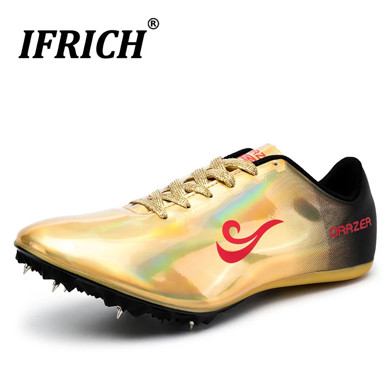 

2019 New Non Slip Track Field Shoes for Unisex Comfortable Mens Sneakers Summer Autumn Spikes Shoes Athletics Blue Jumping Shoes