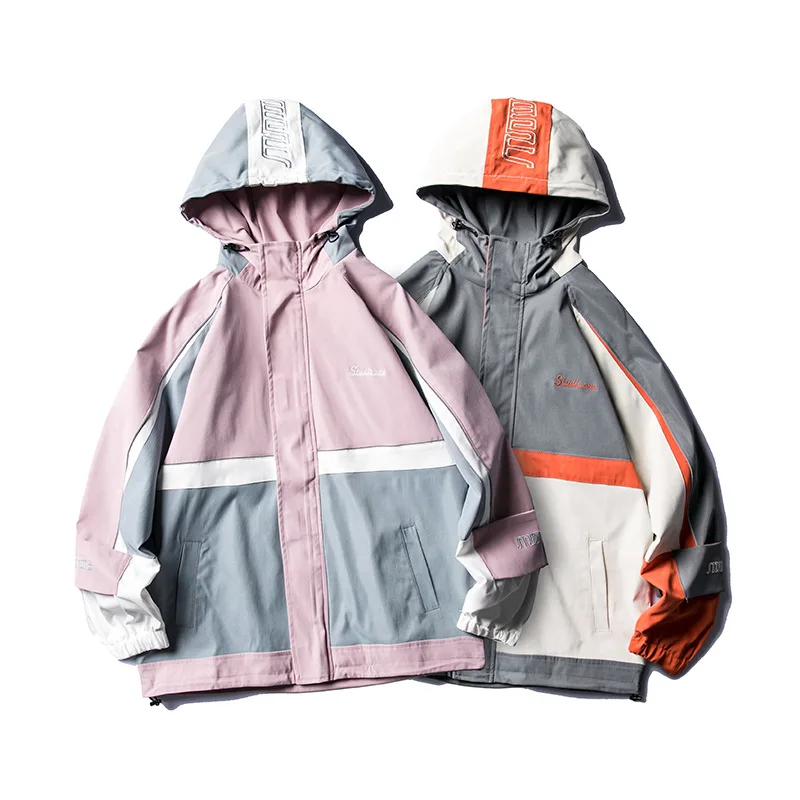 

City Where the Product 2020 Spring New Style Contrast Color Joint Hooded Coat Men's Popular Brand Men Spring Coat