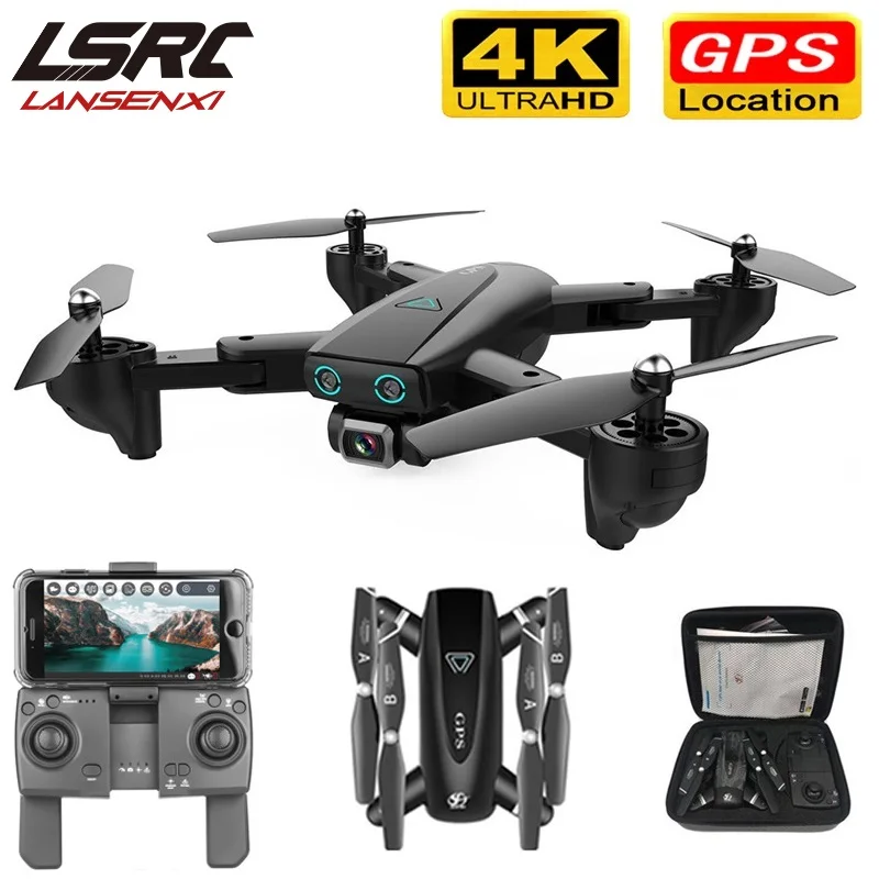 S167 5G Квадрокоптер GPS Радиоуправляемый Дрон с камерой 4K Wi-Fi FPV складной точки