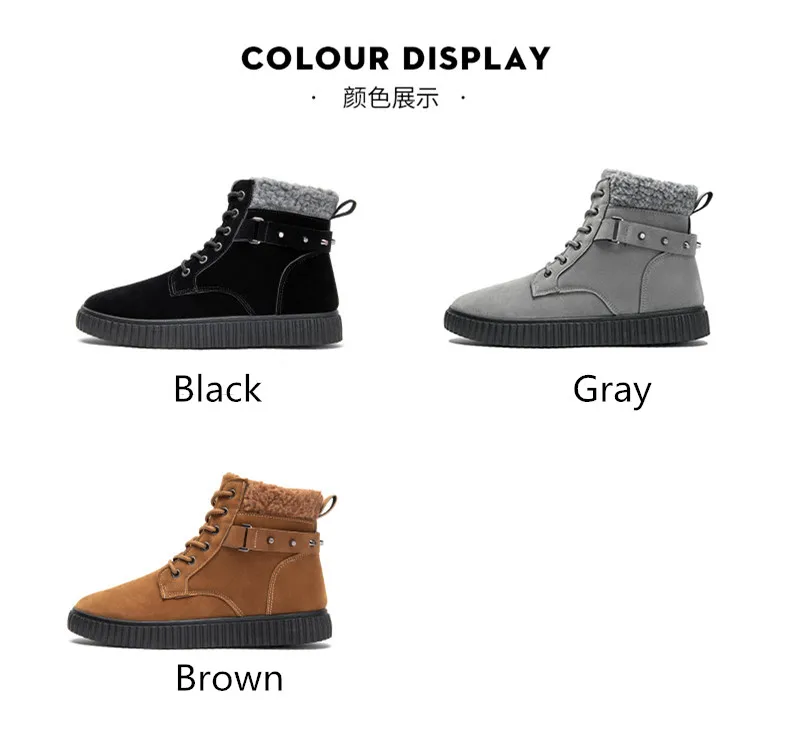 Winter new Martin boots warm plus velvet cotton boots high to help the tube snow boots trend thickened wild cotton shoes