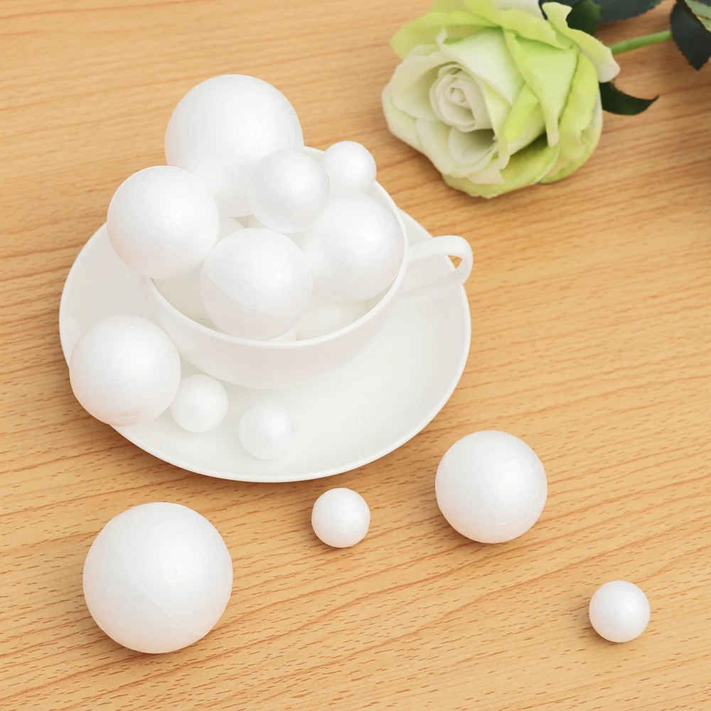 

New Fashion Round 10 12 15 18 20cm Polystyrene Foam Quality Ball Toys Modelling Sphere Styrofoam Party Decoration Supplies
