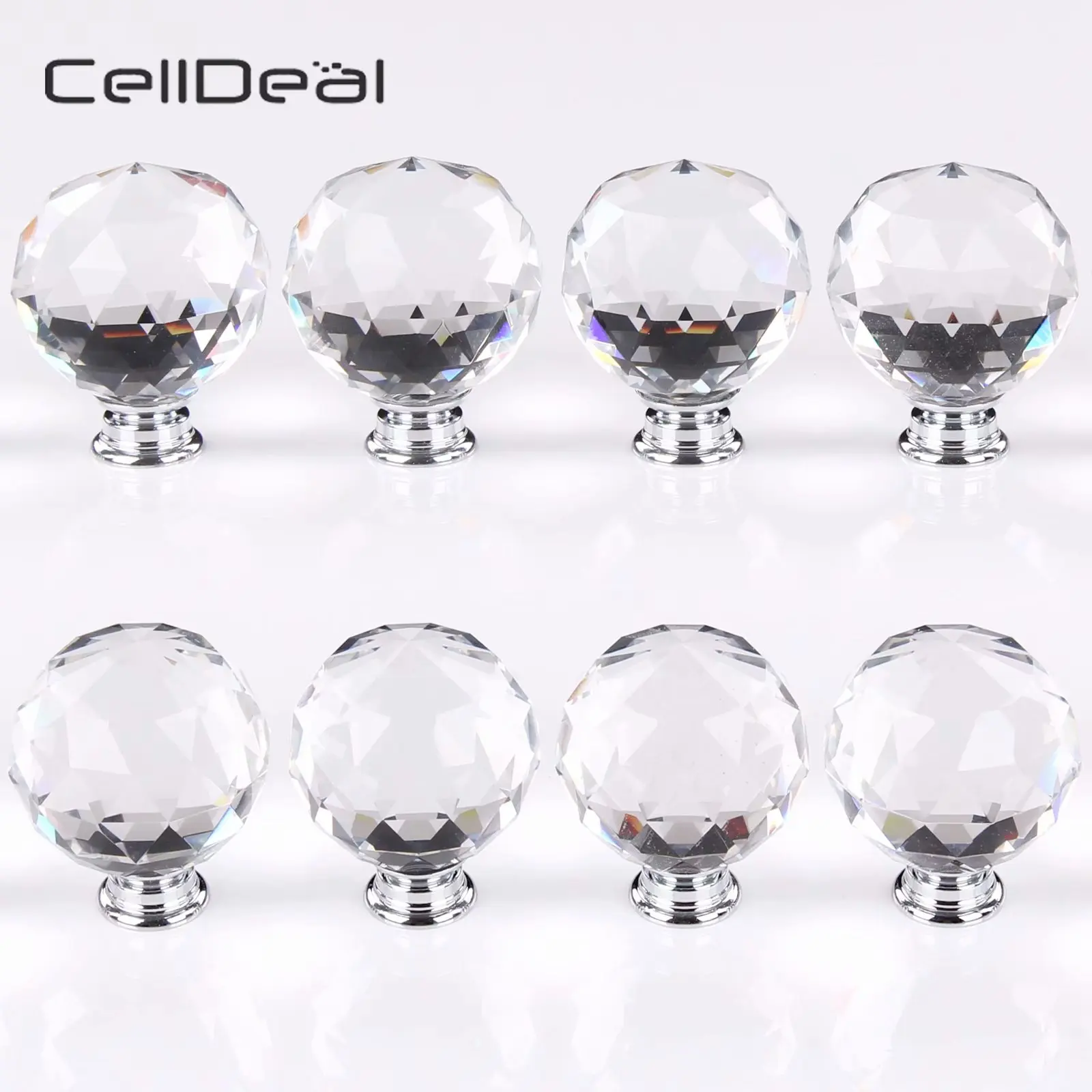 CellDeal 8x50 мм кристальная ручка прозрачные стразы ящик стеклянная дверь для мебели
