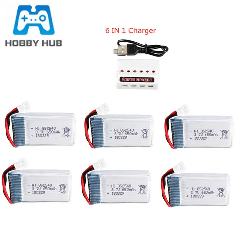 37V 650mAh Lipo Battery 6 in 1 Charger Set For SYMA X5 X5C X5C 1 X5SW H5C RC Drone Spare Parts 852540 Rechargeable Battery 37V 650mAh Lipo Battery 6 in 1 Charger Set For SYMA X5 X5C X5C 1 X5SW H5C RC Drone Spare Parts 852540 Rechargeable Battery