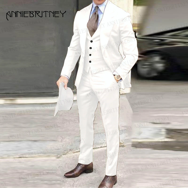 Custom Made White Suit Slim Fit Wedding Suits For Men Suits Best Man