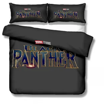 

3D Print Black Panther 2020 Bed Cover Set 3 Piece Duvet Cover Bedspread Single Double Bed Set Sabanas