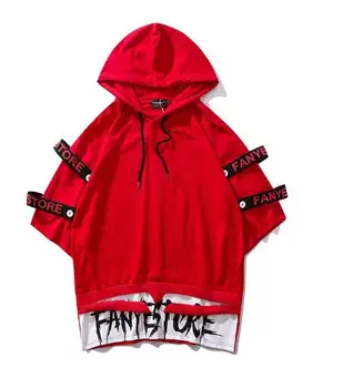 

New men's 2020 spring/summer Europe and America original trendy brand hip-hop oversize clothing streamer hooded short-sleeved T-