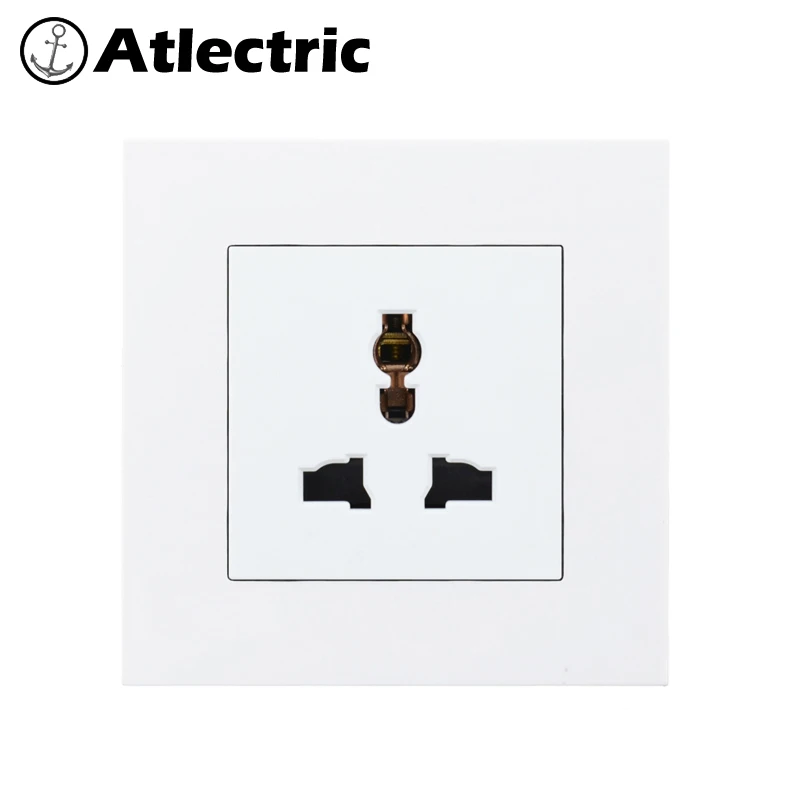 Atlectric двойной порт USB 2.1A настенный адаптер питания от сети ПК пластиковая панель универсальная розетка питания для мобильного розетки