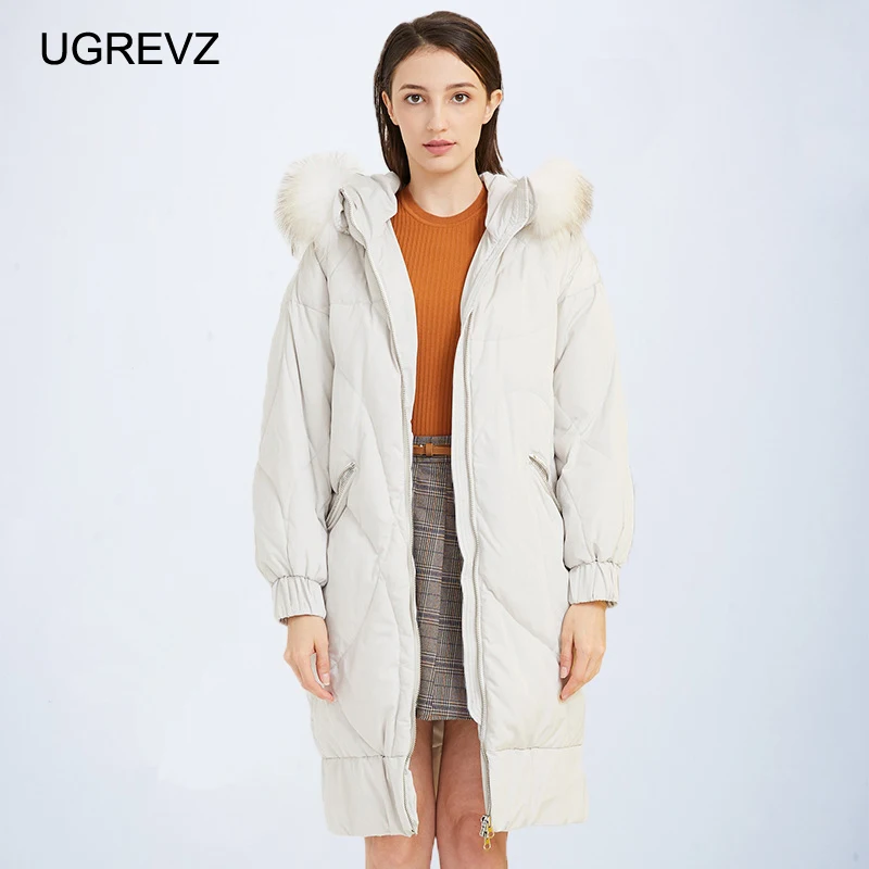

White duck Down Jackets 2019 Winter Warm Outwear Winter Long Coat Women Hooded Long Down Jacket Women's Thick Fashion Down Parka