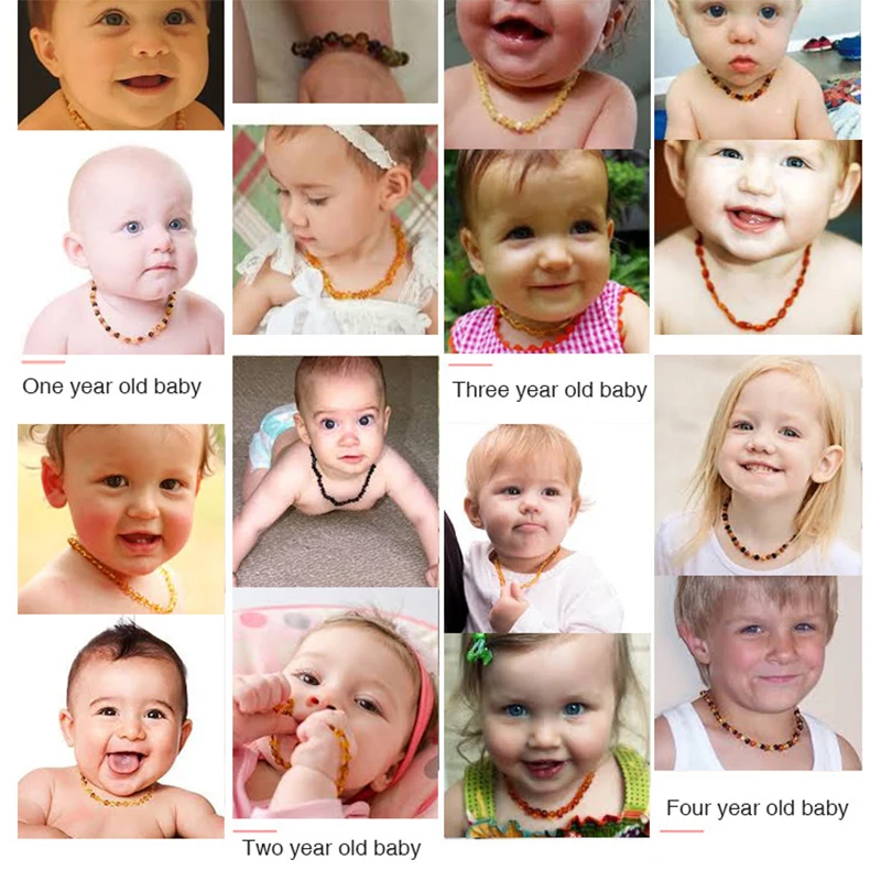 2020 Natural Baltic Teething Ambers Necklace for Baby Children Amber Necklace Handmade Original Irregular Amber Beads Jewelry