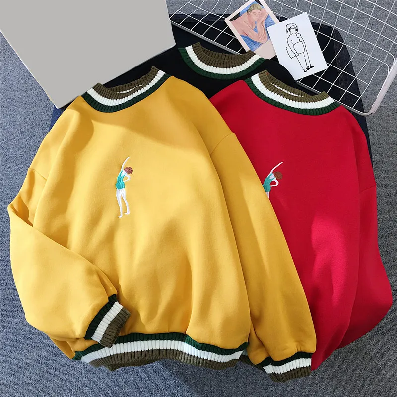 

Women's Autumn Winter Plus Velvet Sweatshirts Women Hoodies Casual All-match Pullover Female 2019 Fashion Warm Sweatshirt Woman