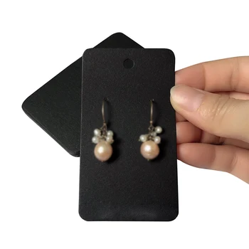 

100pcs Tag Package Hanging Cardboard Paper Gift Jewelry Accessories Retro Plain Earring Cards Label Display Holder For Ear Studs