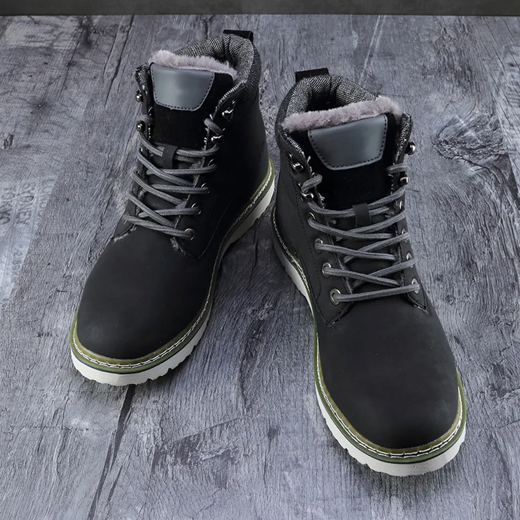 

Waterproof Ankle boots warm men snow boots plush lining men shoes 2019 new arrival high quality winter boots men large size 46