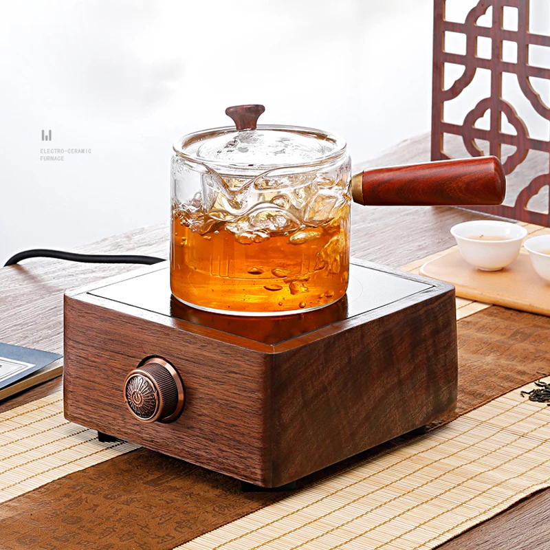 Electric Heater Stove Hot Cooker Plate Tea Maker Heating Furnace Water Heater Boiler Multicooker Wooden Electric Stove 220V