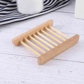

1Pcs Natural Wood Soap Dish Bathroom Accessories Home Storage Organizer Bath Shower Plate Durable Portable Soap Tray Holder