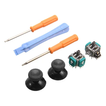

New Set Replacement 3D Analog Joystick Sensor Shaft Module Cap Mushrooms Screwdrivers For XBOX ONE Game Controller Parts
