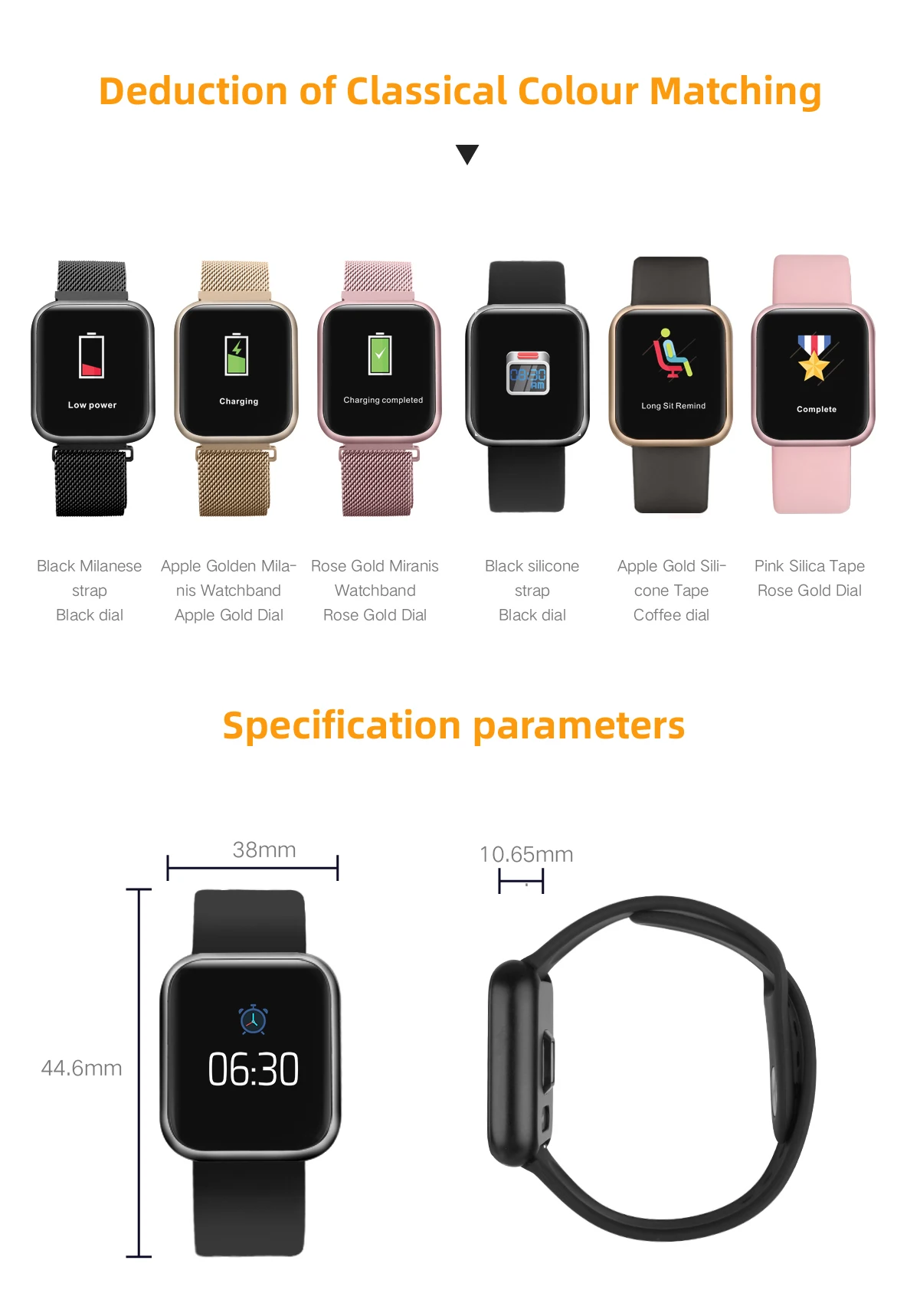P80 Смарт-часы с сенсорным экраном Ip68 Водонепроницаемые Смарт-часы для Iphone Xiaomi телефон мониторинг сердечного ритма Женская и мужская мода