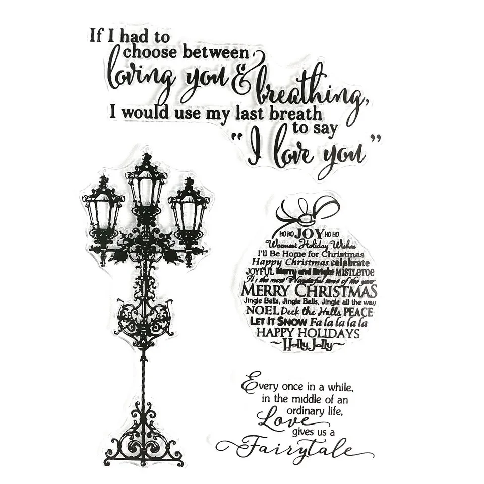 11*16 Bable Love Words Transparent Clear Silicone Stamp Seal for DIY Scrapbooking Photo Album Decorative Clear Stamps Sheet