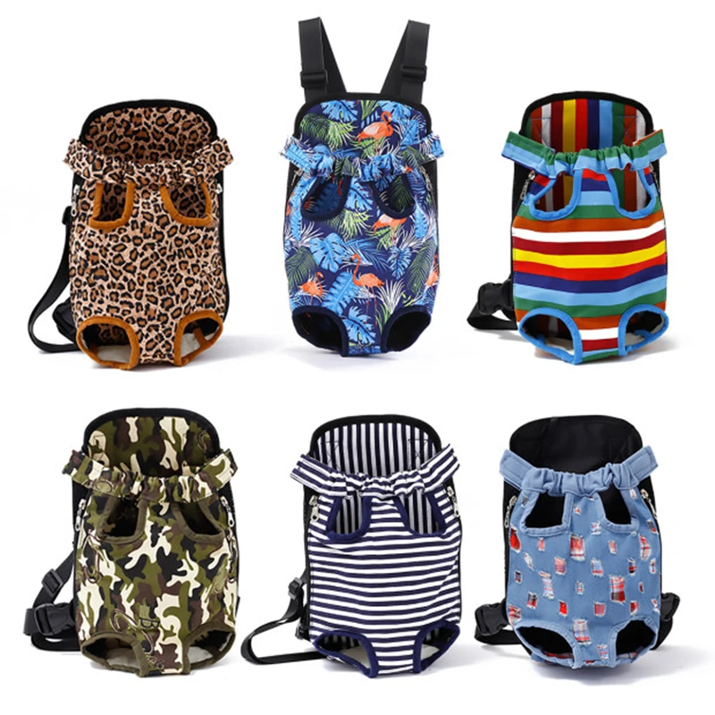 

New Fashion Travel Dog Cat Pet Dog Puppy Carry Front Carrier Outdoor Backpack Bag With Cute Pattern Pet Support for Sale