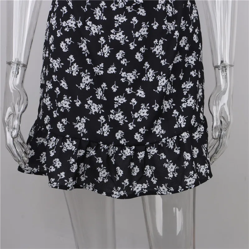 boho print floral mini wrap dress10